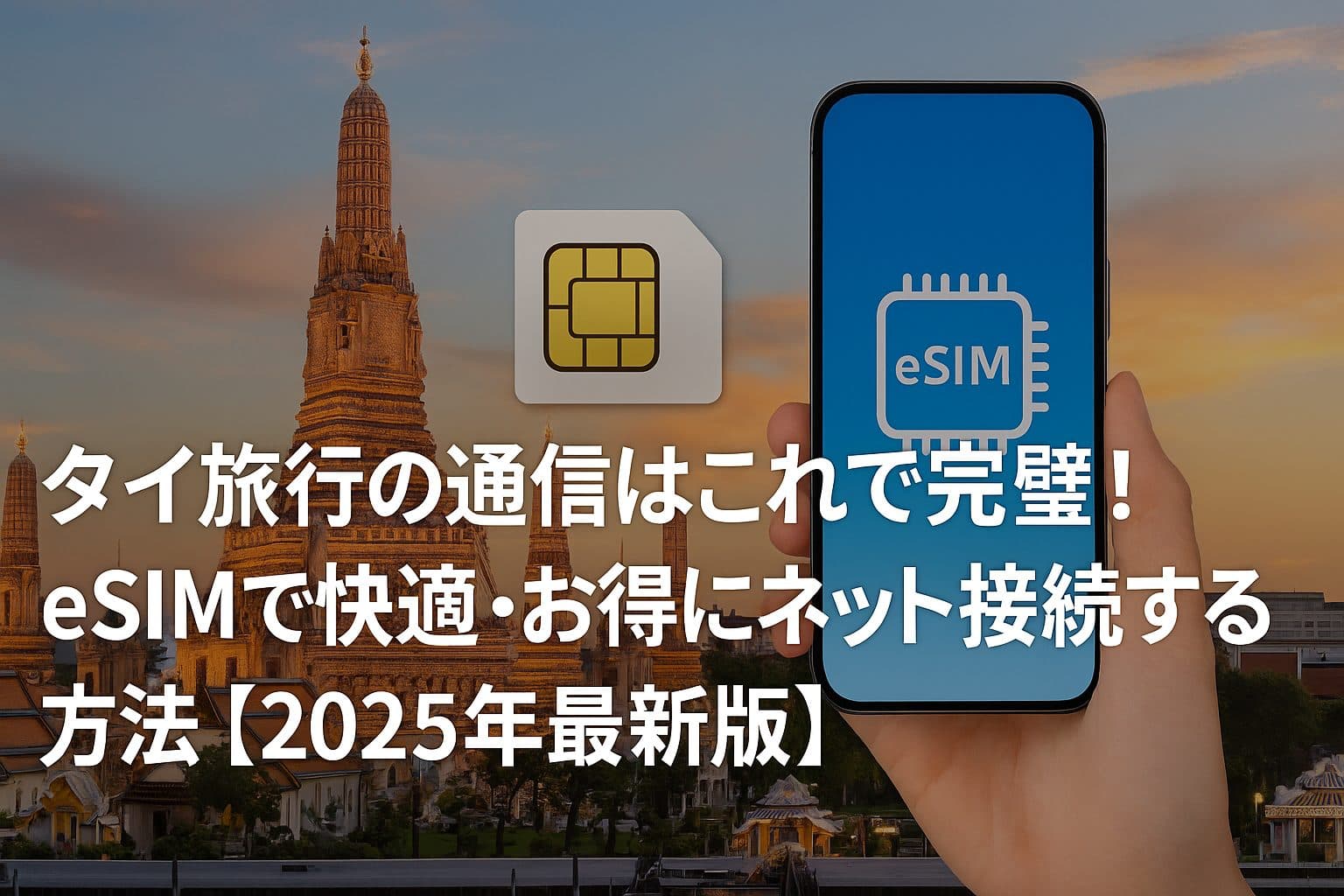 タイ旅行の通信はこれで完璧！eSIMで快適・お得にネット接続する方法